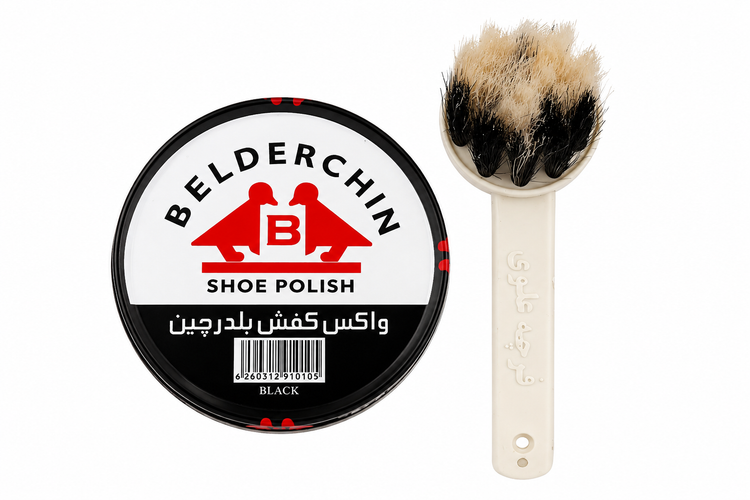 واکس مشکی کفش مشکی بلدرچین (Belderchin) -